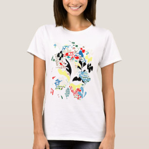 Abstracte zomer t-shirt