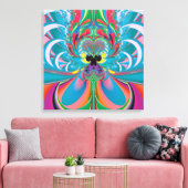 Abstracte Zomer Vlinder Kunst Canvas Afdruk (Insitu (Woonkamer))