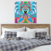 Abstracte Zomer Vlinder Kunst Canvas Afdruk (Insitu (Slaapkamer))