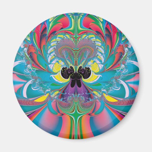 Abstracte Zomer Vlinder Kunst Magneet (Voorkant)