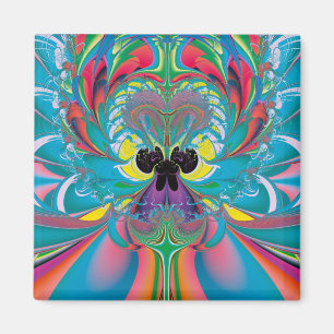 Abstracte Zomer Vlinder Kunst Magneet