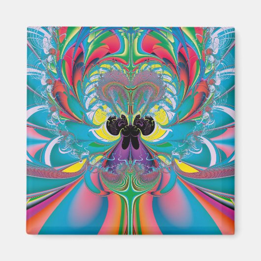 Abstracte Zomer Vlinder Kunst Magneet (Voorkant)