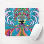 Abstracte Zomer Vlinder Kunst Muismat (Met muis)