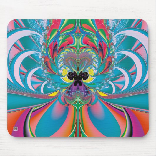 Abstracte Zomer Vlinder Kunst Muismat (Voorkant)