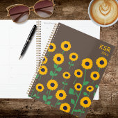 Abstracte Zomer Zonnebloemen Planner