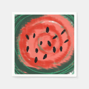 Abstracte zomer Zwavelroodwatermeloen Servet