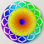 Abstracte zomerbloem ronde button 6,0 cm (Voorkant)