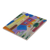 Abstracte Zomerdorp Keramische Tegel Tegeltje (Zijkant)