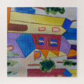 Abstracte zomerdorp puzzel (Horizontaal)