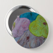 Abstracte zomerFloral Ronde Button 4,0 Cm (Voorkant /achterkant)