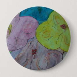 Abstracte zomerFloral Ronde Button 4,0 Cm