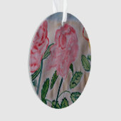 Abstracte zomerRozen AcrylOrnament Ornament (voorkant)