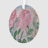 Abstracte zomerRozen AcrylOrnament Ornament (voorkant)