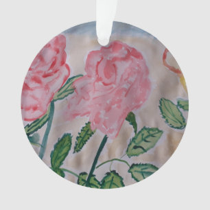Abstracte zomerRozen AcrylOrnament Ornament