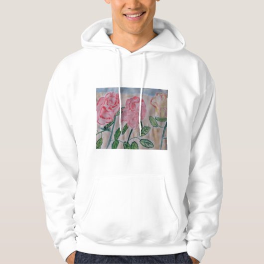 Abstracte zomerRozen Hoodie (Voorkant)