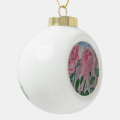 Abstracte zomerRozen Keramische Bal Ornament (Links)