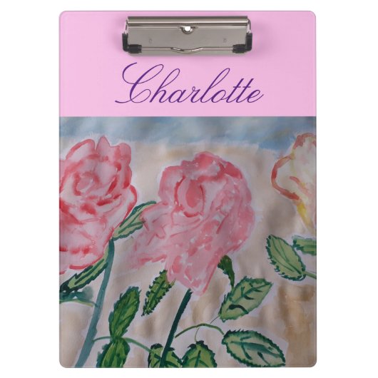 Abstracte zomerRozen Klembord (Voorkant)