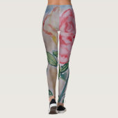 Abstracte zomerRozen Leggings (Achterkant)
