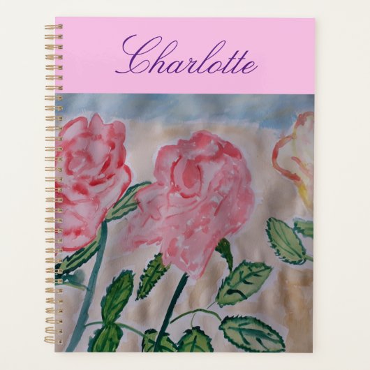Abstracte zomerRozen Planner (Voorkant)