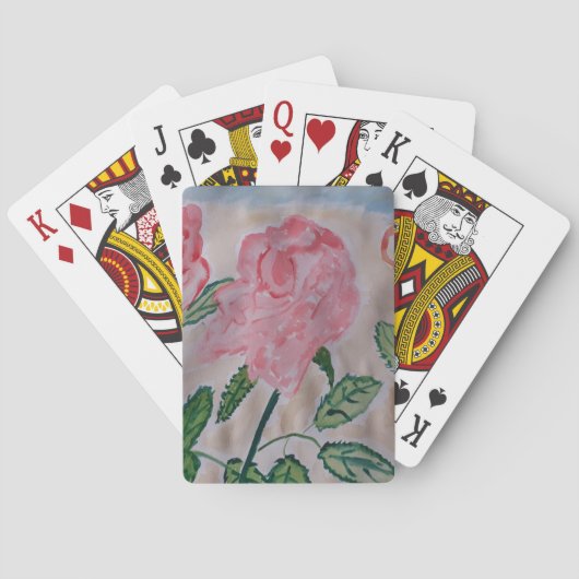 Abstracte zomerRozen Pokerkaarten (Achterkant)