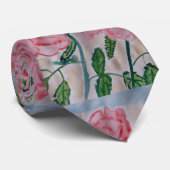 Abstracte zomerRozen Stropdas (Opgerold)