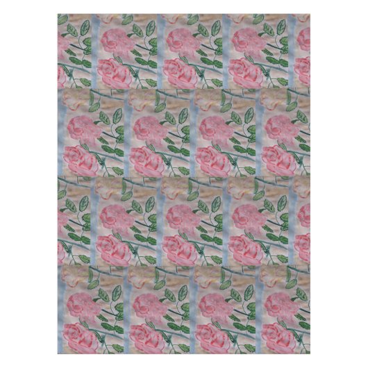 Abstracte zomerRozen Tafelkleed (Voorkant)
