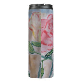 Abstracte zomerRozen Thermosbeker (Achterkant)