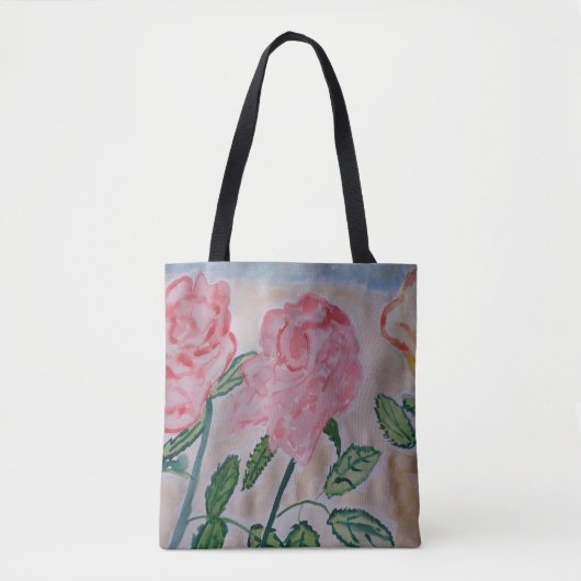 Abstracte zomerRozen Tote Bag (Voorkant)