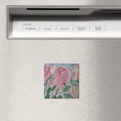 Abstracte zomerse Rozen Magnet (Insitu (Vaatwasser))