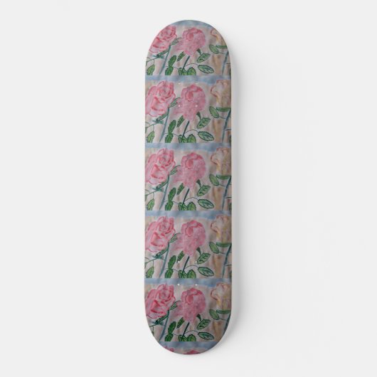 Abstracte zomerskateboard voor Rozen Persoonlijk Skateboard (Voorkant)