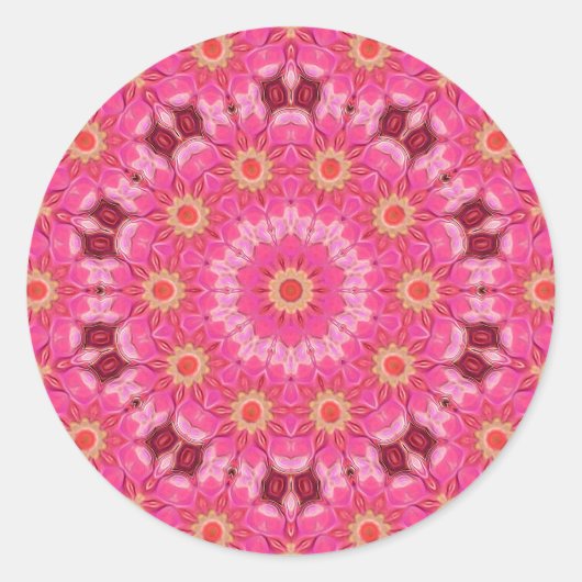 abstracte zomersticker ronde sticker (Voorkant)
