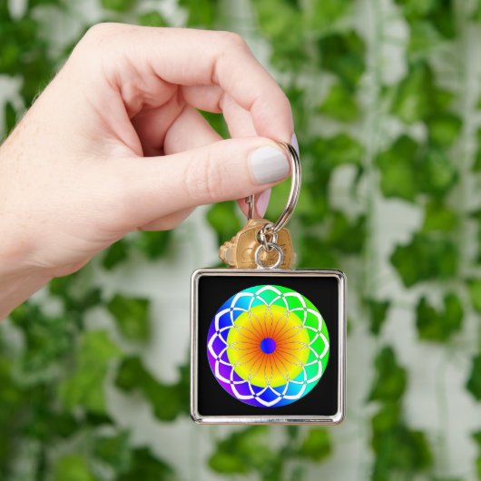 Abstracte zomerventilator sleutelhanger (Hand)