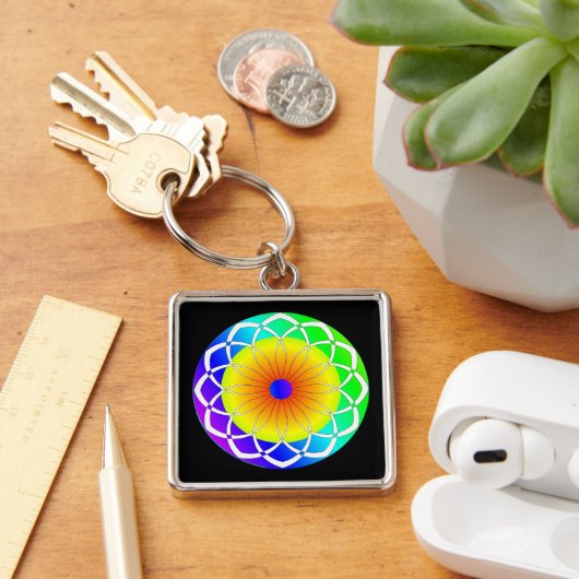 Abstracte zomerventilator sleutelhanger (Bureau)