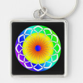 Abstracte zomerventilator sleutelhanger (Voorkant)
