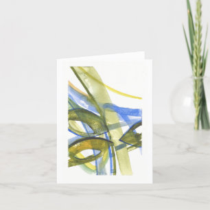 Abstracte zomerverlof Waterverf Bedankkaart