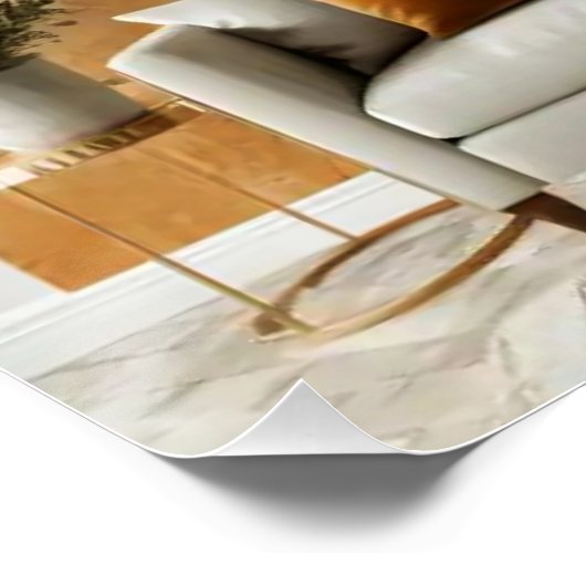 Abstracte Zon #1 Muurkunst Perfect Poster (Hoek)