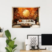 Abstracte Zon #2 Muurkunst Poster (Thuiskantoor)