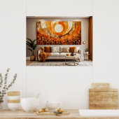 Abstracte Zon #3 Muurkunst Poster (Keuken)