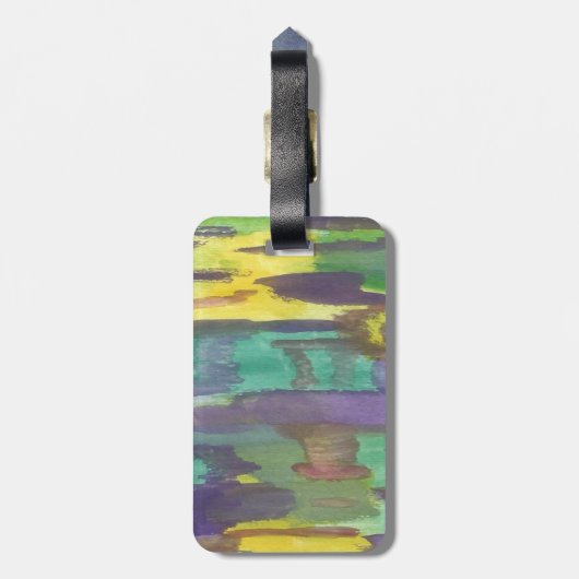 Abstracte zon bagagelabel (Achterkant verticaal)