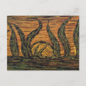 Abstracte zon briefkaart (Voorkant)