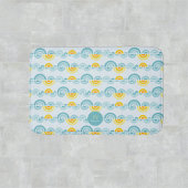 Abstracte zon en wolken gebogen patroon badmat