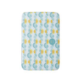 Abstracte zon en wolken gebogen patroon badmat (Voorkant Verticaal)