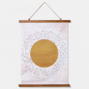 Abstracte zon hangend wandkleed