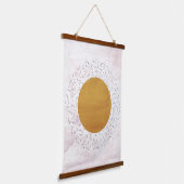 Abstracte zon hangend wandkleed (Gebogen)