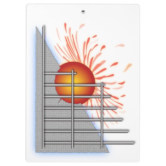 Abstracte zon klembord (Achterkant)
