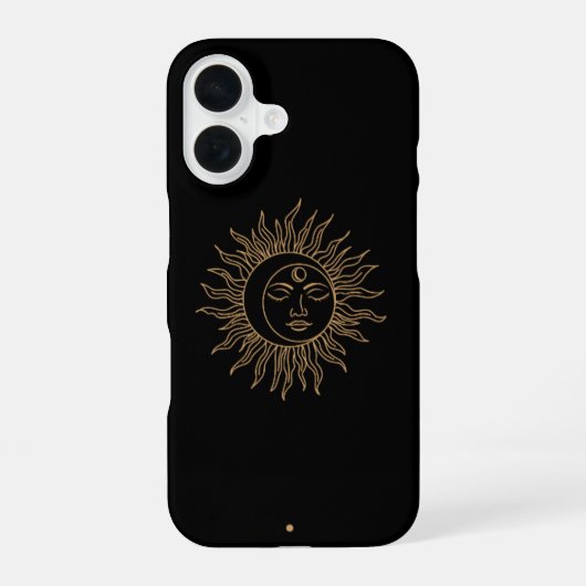 Abstracte Zon Kunst – Levendig en Modern Ontwerp v iPhone 16 Hoesje (Achterkant)