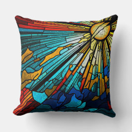 Abstracte zon kussen