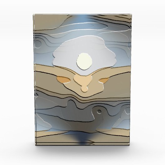 Abstracte ZON OVER DE HILLEN Fotoblokken (Voorkant)