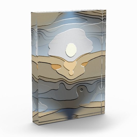 Abstracte ZON OVER DE HILLEN Fotoblokken (Links)