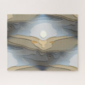 Abstracte ZON OVER DE HILLEN Legpuzzel (Horizontaal)